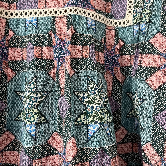 Like-new HUNTER BELL Jenkins Dress in Garden Quilt Patchwork Mini Dress - Picture 8 of 11